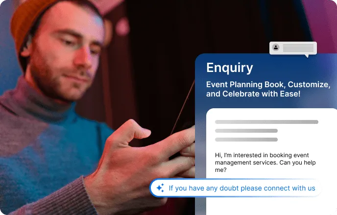 Chatbot providing personalized event inquiries